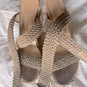 Stuart Weitzman Wedges - Olive/Tan color